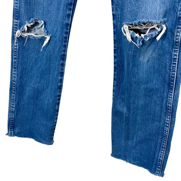 Vintage 90s Wranglers Jeans Raw Hem Faded Distressed Denim Straight Leg 30x31 - Picture 4 of 9